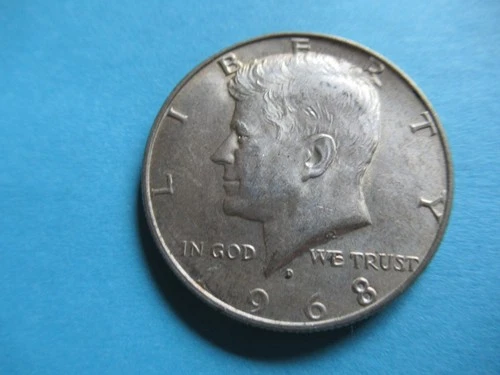 1968-D Kennedy Half Dollar - 40% Silver AU  r