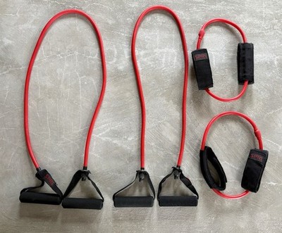 Set of 4 SPRI Xertube Resistance Band (2) & SPRI Xercuff resistance band (2) New