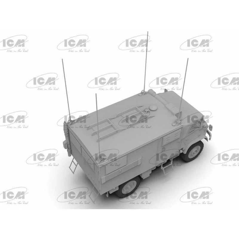 Modellino Camion Unimog S 404 Tedesco Military Radio ICM 35137 1/35ème Facili - Immagine 2 di 4