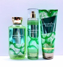 Bath & Body Works CUCUMBER MELON Body Cream, Shower gel, Fragrance Mist (3 pcs)