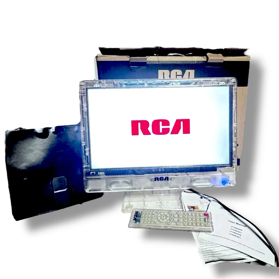 RCA LED 15” TV Clear J15SE820 Box Remote Antenna & Amplifier Retro Prison - Image 2 of 4