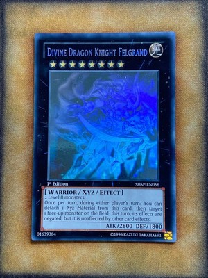 Yugioh Divine Dragon Knight Felgrand SHSP-EN056 Ghost Rare 1st EURO ENGLISH NM