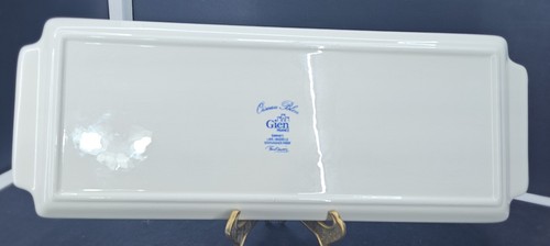 Pre-Owned: Oblong Serving Tray with Fruits Oiseau Bleu Fruits Pattern Gien - Picture 2 of 11