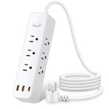 Surge Protector Power Strip 9 AC Outlet 2 USB-A 1 USB-C 3.9FT Cord US