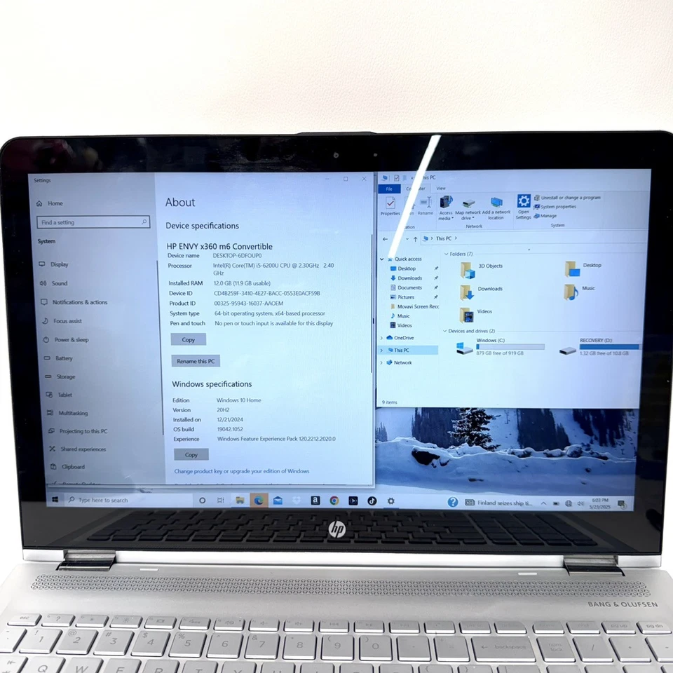 HP Envy x360 m6 conversível Intel i5-6200 2.30GHz RAM: 12GB SSD: 1TB (WMP012953) - Imagem 2 de 4