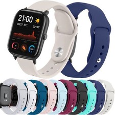 20mm 22mm Silicone Watch Band for Amazfit GTR GTS Bip Sport Strap