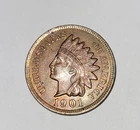 1901 Indian Head Cent - Full Liberty and 4 Diamonds - Almost BU Condition