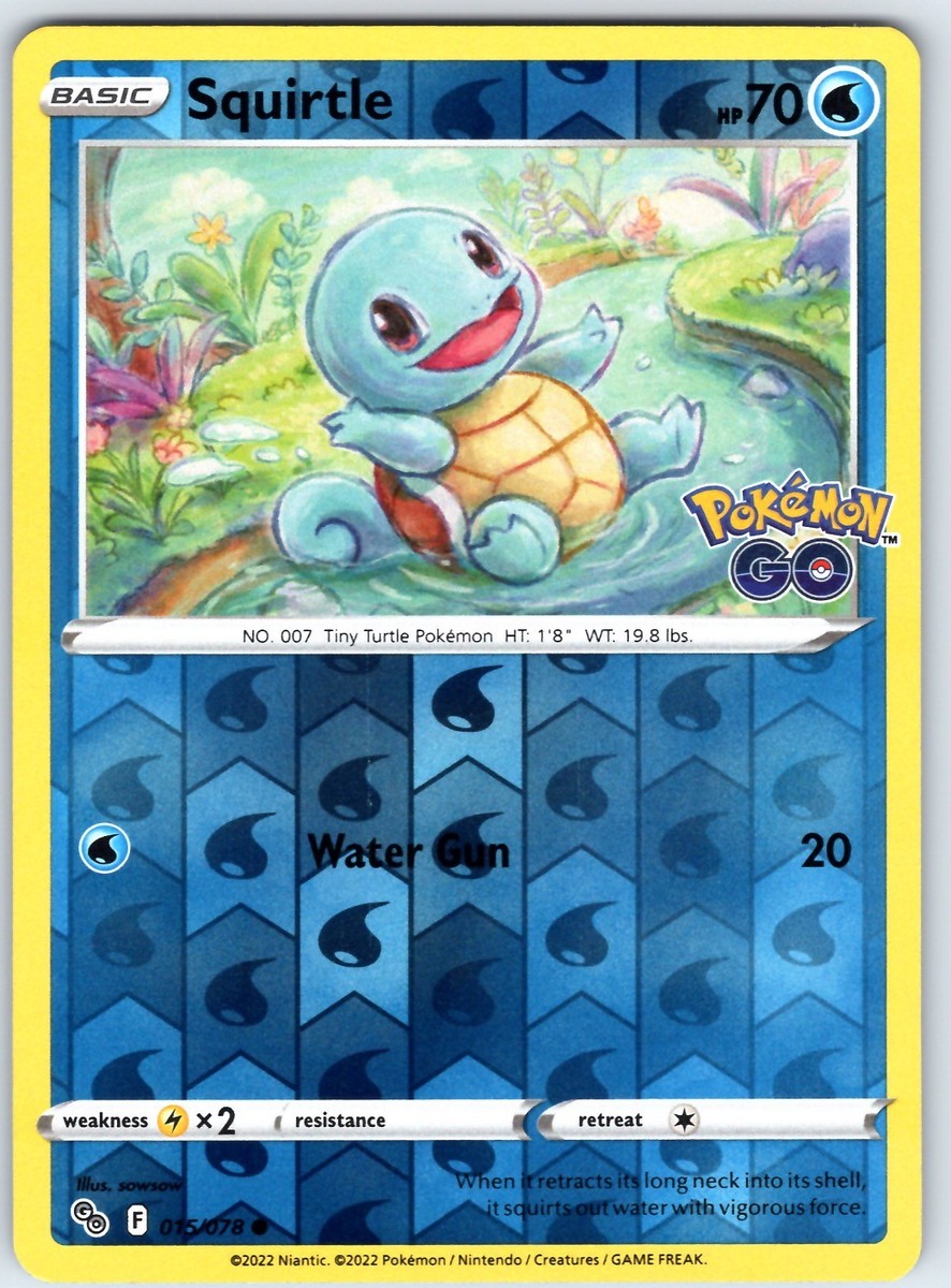 Squirtle Common Pokemon GO Reverse Holo 015/078 NM | eBay