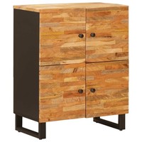 Seitenschrank Mit TüR Braun 60 X 33 X 75 Cm Massivholz Mango Seitenschrank Indoo