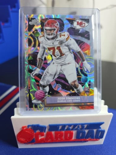 2025 Topps Cosmic Chrome Football Josh Simmons Nucleus Refractor Rc #149 Chiefs