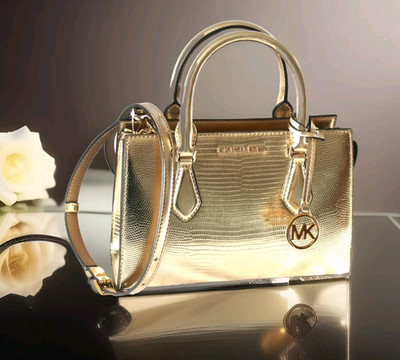 MICHAEL KORS Tasche Handtasche  SHEILA  SM  ZIP Satchel  GOLD  GLAMOUR  NEU