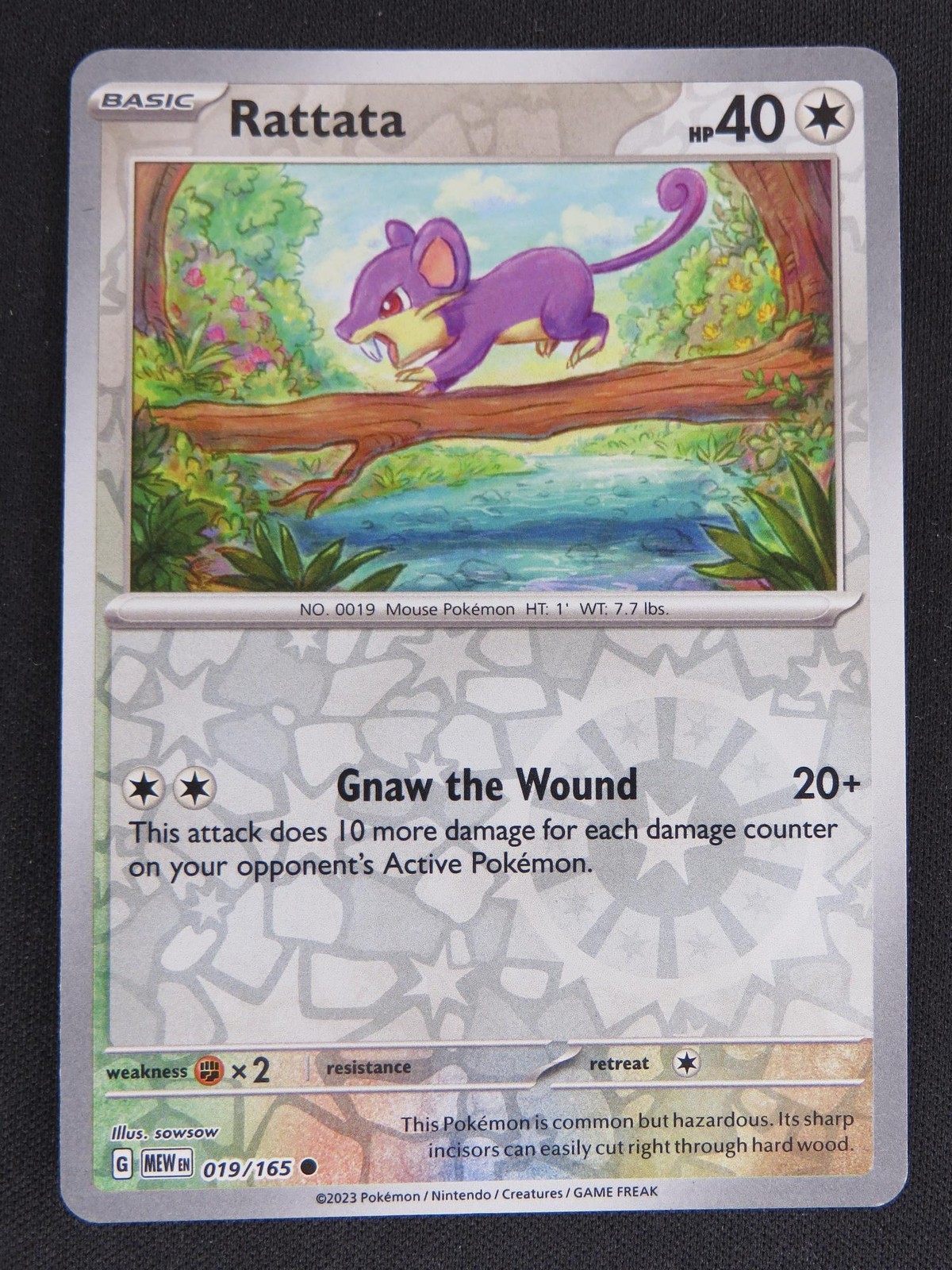 Rattata 019/165 Common 151 Pokemon Reverse Holo NM