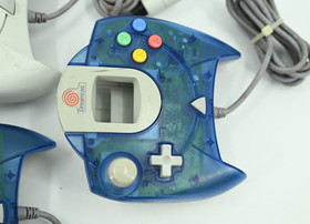 Lot of (3) Sega Dreamcast Original Controllers OEM Authentic White Aqua