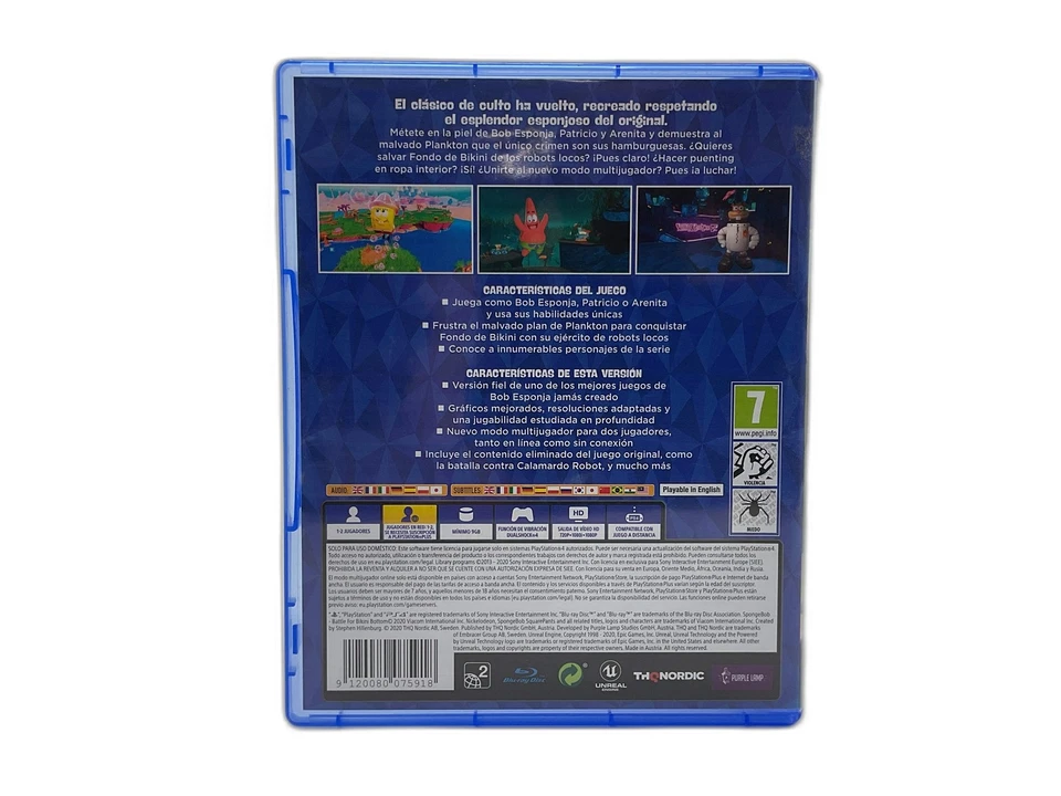JUEGO PS4 BOB ESPONJA BATTLE FOR BIKINI BOTTOM REHYDRATED PS4 20412186, foto 2 de 4