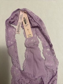 Victoria's Secret NWT Bra & Panty Set - 32C/S - Very Sexy Purple Fishnet & Lace