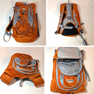 Kelty Ridgeway Hydration Pack Orange Sawnee Ultralight Backpack 2L, No Bladder