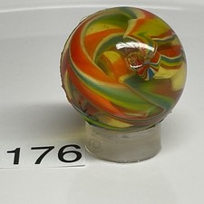 Vtg NOS super Bouncy Ball Rubber clear Swirl 1  1960  s clean unused AG Japan 176