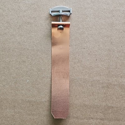 Copper Flat Stock with Metal Clamp for Crafting, Electrical, Industrial Use