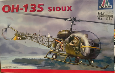 OH-13S SIOUX HELICOPTER Model KIT (#857) Italeri 1:48  NEW SEALED#8001283808576