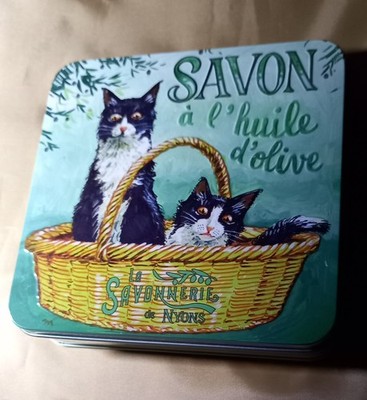 La Savonnerie De Nyons 4 × 100g Seifen Original Metalldose '' 1A Frischegefühl