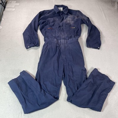 VolCore FR Coveralls Mens Medium Blue Flame Resistant CAT 2 NFPA 2112 Workwear