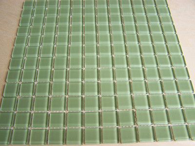 1''x1'' Crystal Glass Tile Mosaic Kitchen Backslash Bathroom Wall: green -12''x12'' 