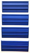 Rummikub Tile Holder Tray Set of 4 Game Replacement Racks Blue 1997 - 2023