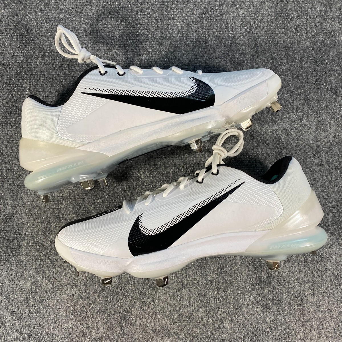 Nike Force Zoom Mike Trout Baseball Cleats Mens Size 14 White Black  DC9905-103