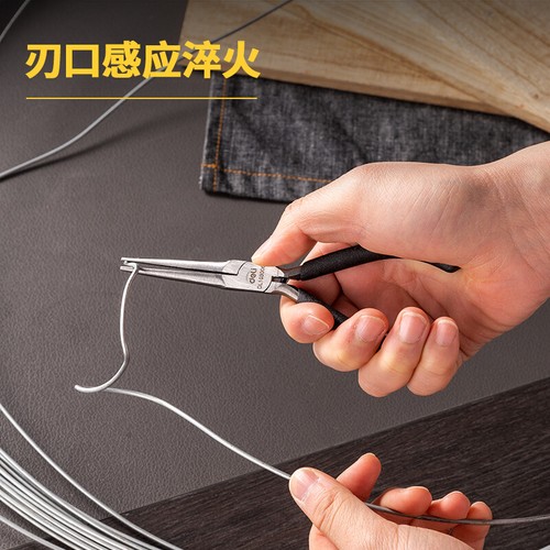 Alicates de nariz de aguja delicatessen Alicates de nariz extra largos Prensa Pinzas Reparación Herramientas manuales - Imagen 6 de 6