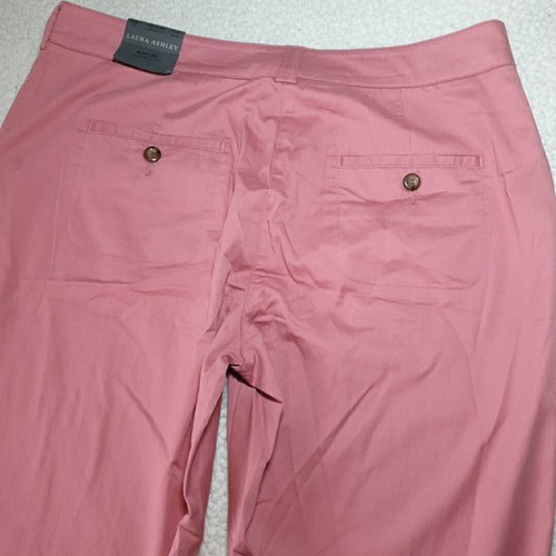 Laura Ashley Womans Trousers Size 14 31.5 Slim Leg Pink Pockets Zip with Tags - Picture 12 of 15