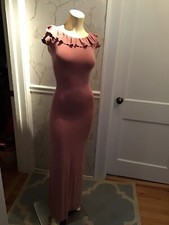 ASOS CAP SLEEVE SUMMER LONG DRESS DUSKY PINK -0