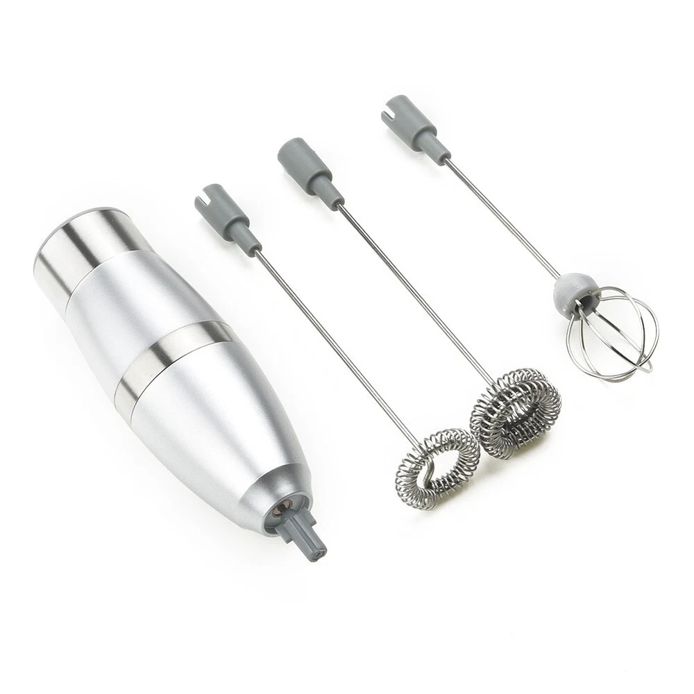 Milk Frother Handheld Double Spring Whisk Head Powerful Electric Spring 19000RPM
