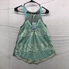 New Jolt Gray Blue White Tank Top Size XS Women Summer Cute Casual Sleeveless