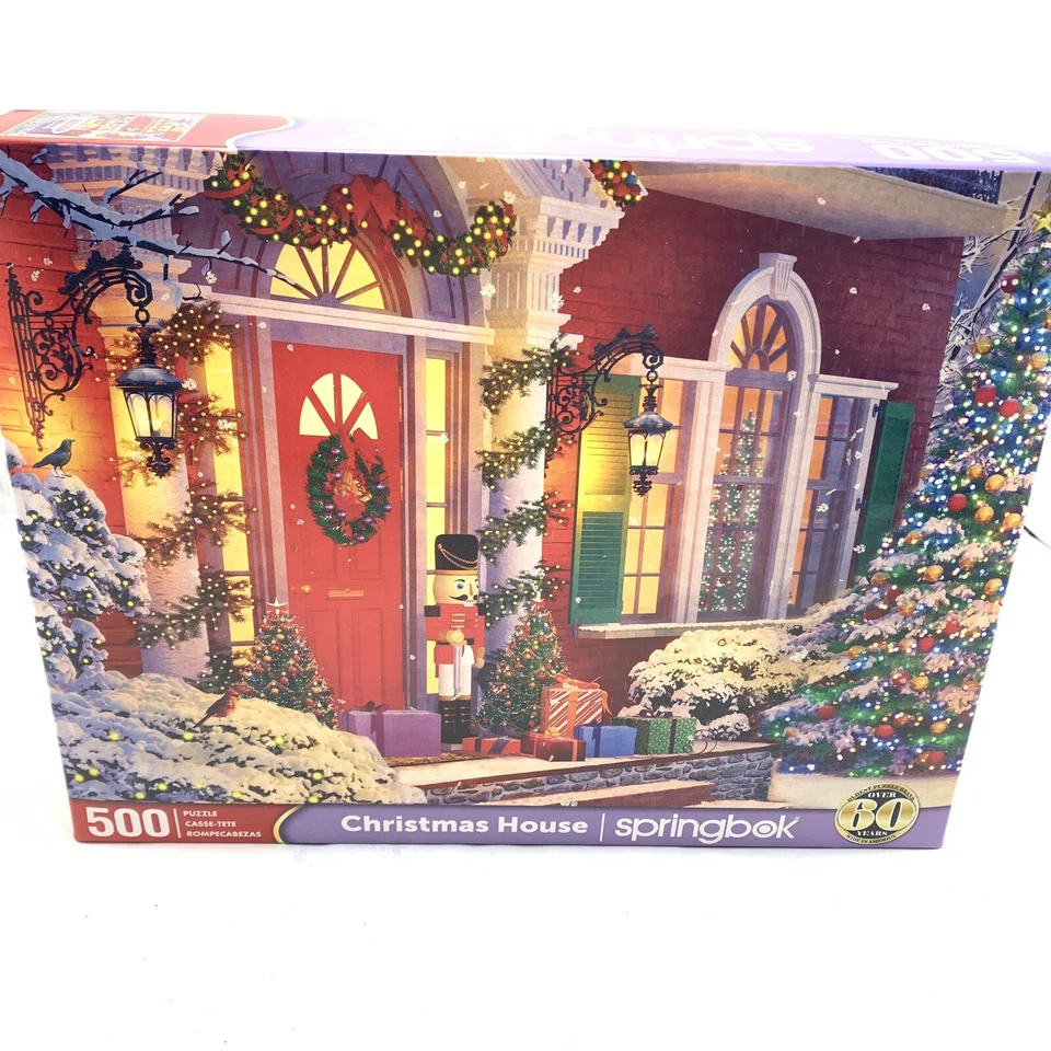 Lot Of 2 Springbok Puzzles 500 Pieces Christmas House Christmas Cookies Euc - Image 2 of 4