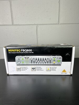 Behringer MiniFBQ FBQ800 Ultra-Compact 9-Band Graphic Equalizer Tested & Works