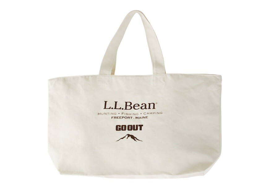 L.L.BEAN Classic large canvas tote with zipper Mt.RAINIER×GO OUT