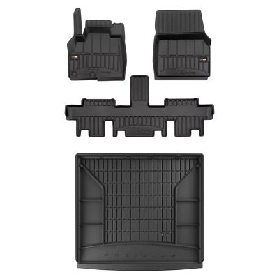 Frogum Pro-Line Satz Gummifußmatten und Kofferraummatten für Renault Espace IV 2