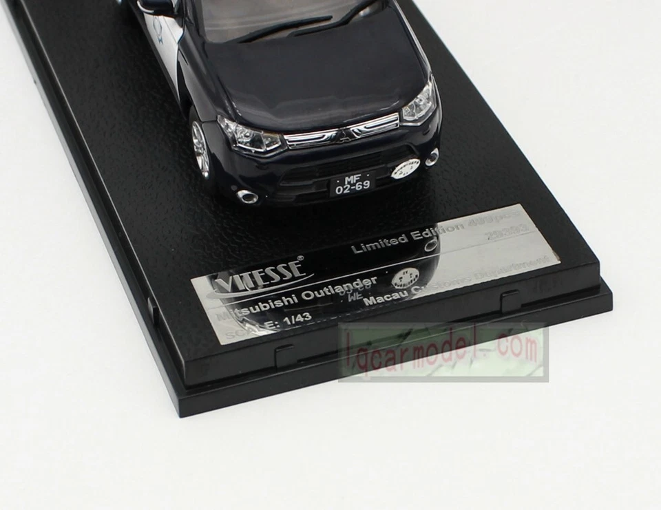 1/43 Vitesse 29393 Mitsubishi Outlander Macau Customs Department Diecast - Image 3 of 4