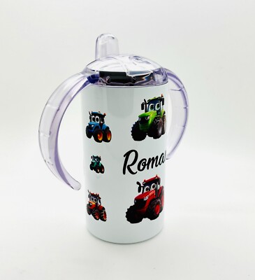 Cartoon Traktor Schnabeltasse 12 Unzen Personalisiert Kinder Wasserflasche Trinken Baby Becher