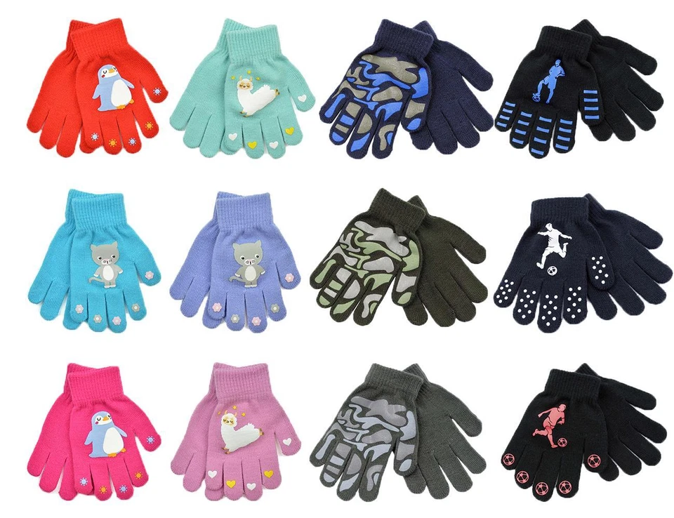 UNDERCOVER Kinder Gripper Magic Handschuhe Jungen Mädchen Warm Thermo Stretch Grip Glove (3er Pack)
