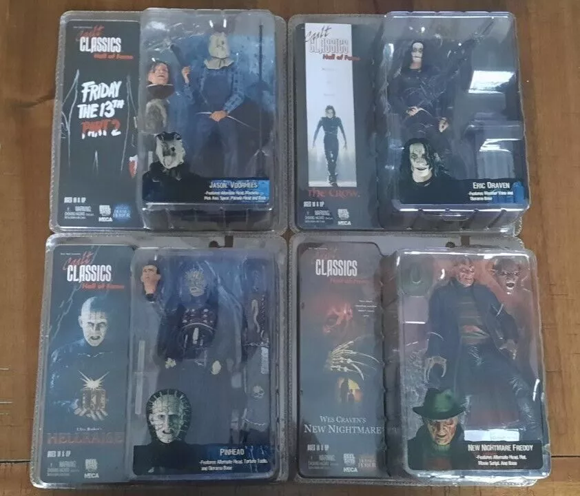 NECA HORROR Cult Classics RARE HALL OF FAME SET Freddy, Pinhead, Crow, Jason