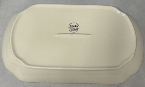 Spode Christmas Tree Rectangular Scalloped Serving Tray 11" Inch Mint MIB NEW - Picture 9 of 13