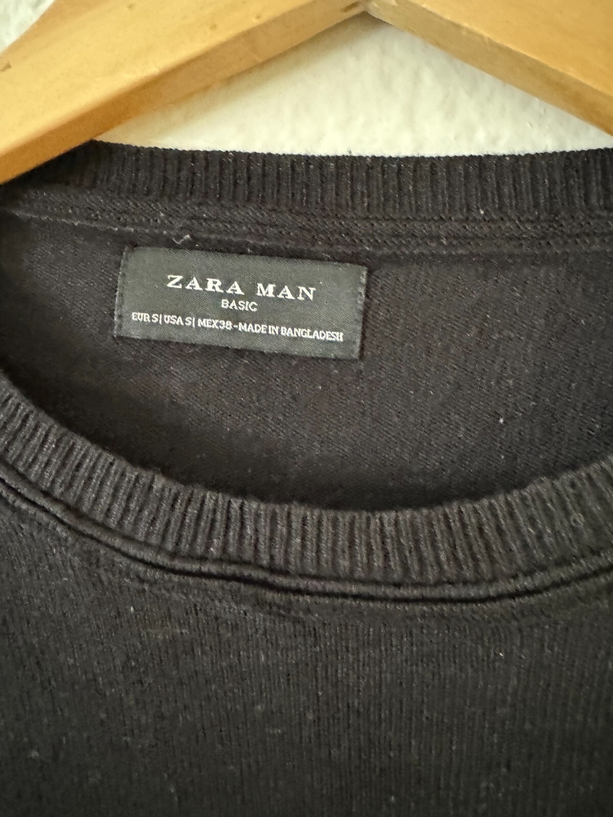 Zara Man Basic Pullover Sweater Size S Black Roun… - image 4