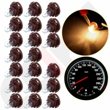 20PCS T5 Neo Wedge Warm White Dash Heater Climate Control Bulb Lamp Lights 12V