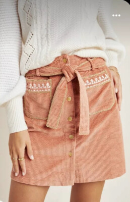 NWT Anthropologie Louise Misha Juana Corduroy Mini Skirt Size EU 40 M/L #176