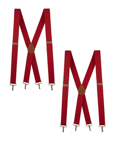 Buyless Fashion 2 Pack Suspender Men 48" Adjustable Straps 1 1/4" - X Metal Hook - Picture 22 of 77