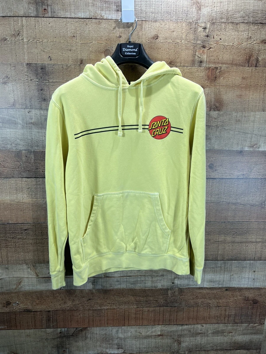 Santa Cruz Skateboards Mens Yellow Front Back Logo Hoodie Surfer Beach  Small | eBay