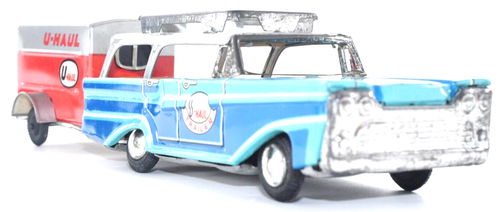 Rare Vintage Ichimura Shoten Lucky Series Friction U-HAUL Traveler Wagon Set JPN - Bild 16 von 24