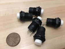 5 Pieces White Latching 12mm push button Switch round button 12v on off pin C20