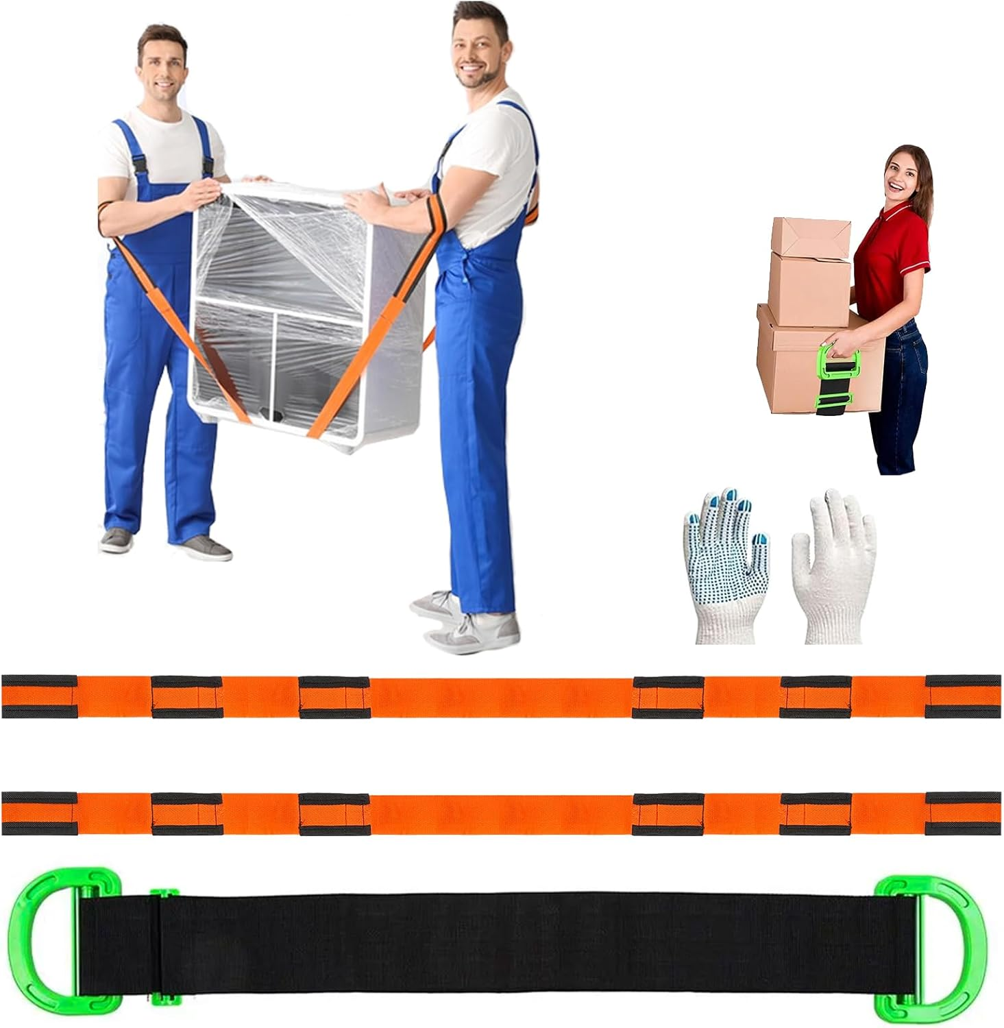 Moving Lifting Straps, 2-Person Lifting Strap, Furniture Carrying and Moving Sys